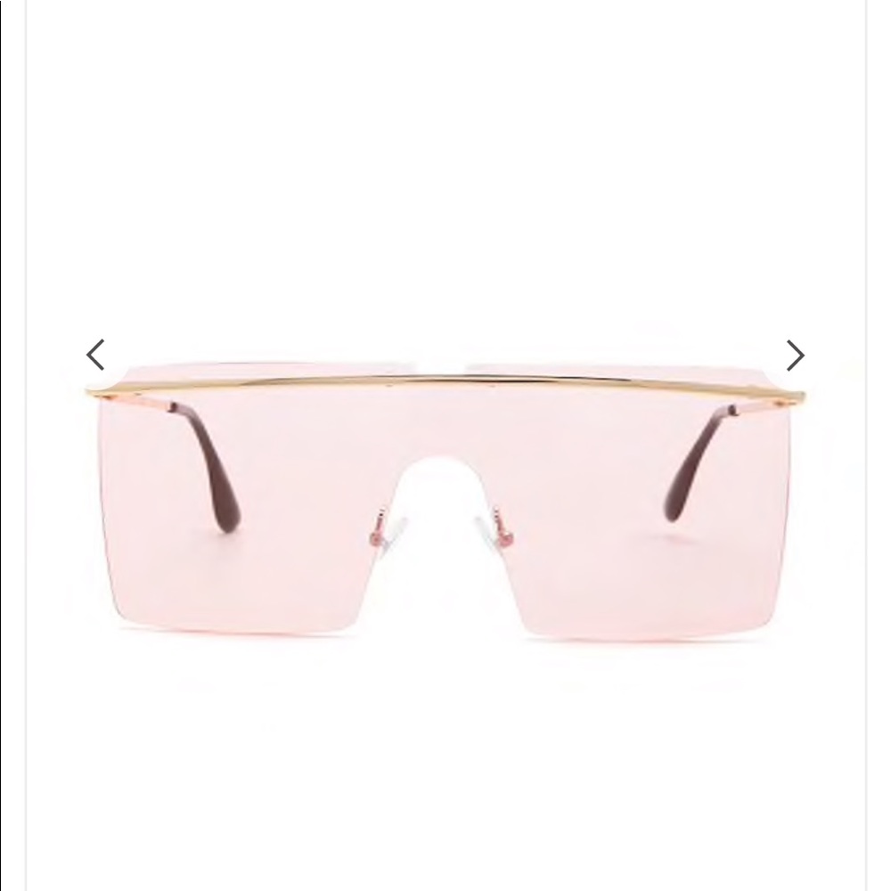 Pink shield big sunglasses